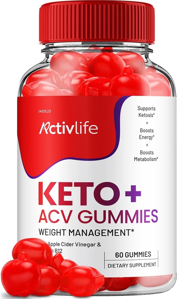 ActivLife Keto ACVグミー - アクティブライフケトアップルサイダーヴィンガーグミー、ActivLife Keto + ACV重量管理グミーアクティブライフアドバンスト1000mgフォーミュラパック(1 - 60グミー)