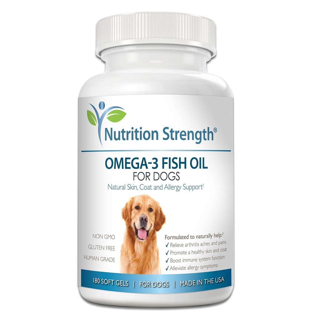 Omega 3 魚油 心のための EPA および DHA 脂肪酸の犬のための柔らかいゲル、皮、コート及びアレルギー サポート、ヒップ及び接合箇所及び関節炎の犬の補足、180 の柔らかいゲル