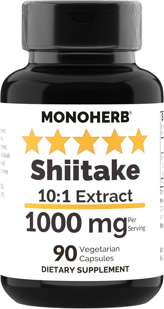 MONOHERBの椎茸のエキス1000のmg - 90のベジタリアンのカプセル