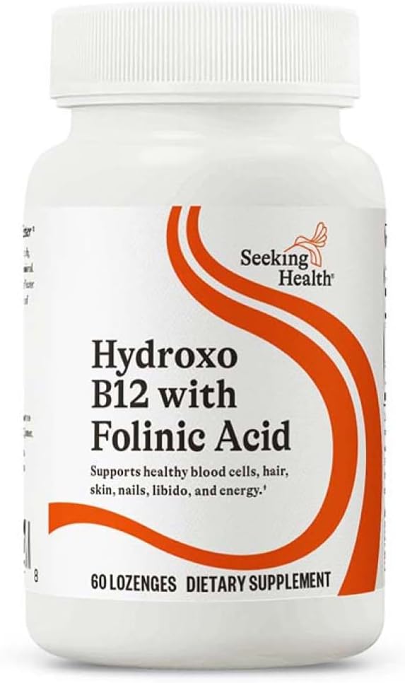 Folinic 酸と健康の Hydroxo B12 を見る - Folate の非メチル化された形態の補足 - 心の健康サポートのためのビタミン B12 の複合体 - 60 の Lozenges