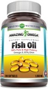 アメイジングオメガフィッシュオイル1000mgソフトゲルサプリメント | オメガ-3, 180mg EPA. 120mg DHA | 高効力(200カウント)
