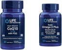 ライフエクステンションスーパーUbiquinol CoQ、CoQ10、PQQ&スーパーオメガ3プラスEPA / DHAフィッシュオイル、Sesame Lignans