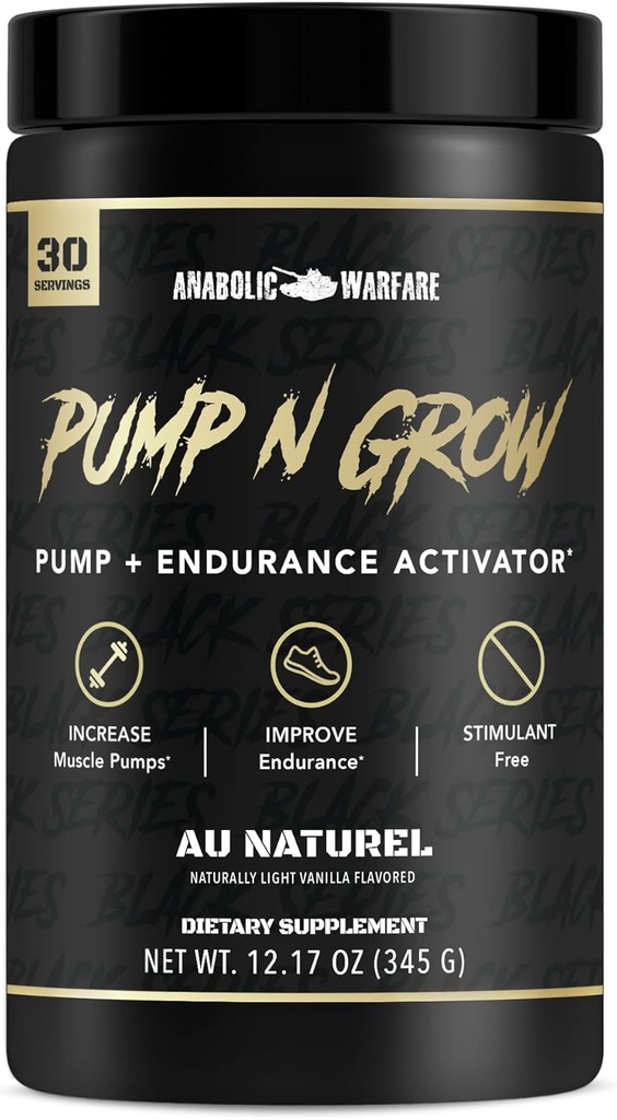 L-Citrulline、L-Arginine、ベータアラニン(Au Naturel - 30サービング)によるアナボリック・ウォーファーレポンプN-Grow筋肉ポンプサプリメントカフェイン無料プレワークアウト