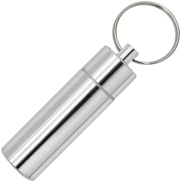 携帯用丸薬のオルガナイザーの小さい旅行丸薬箱のKeychainの小型毎日の丸薬の箱の容器、防水金属の丸薬のホールダーの補足、丸薬、ビタミンおよび薬(中)