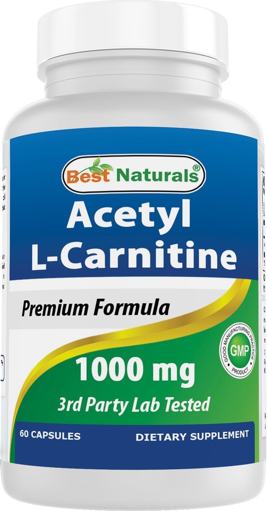 Best Naturals Acetyl L-Carnitine 1000mg Capsule, 60 Count
