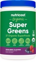 Nutricostオーガニックスーパーグリーンパウダー(30サービング)ミックスベリー風味 - スーパーフードサプリメントドリンクミックス