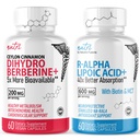 Nature's Fusions Dihydroberine 200mg(60カプセル) - Rアルファリポ酸600mg(60カプセル)バンドル