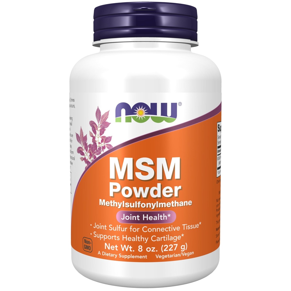 NOWの食糧補足、MSM (Methylsulfonylmethane)の粉、サポート健康な軟骨*、接合箇所の健康*、8-Ounce