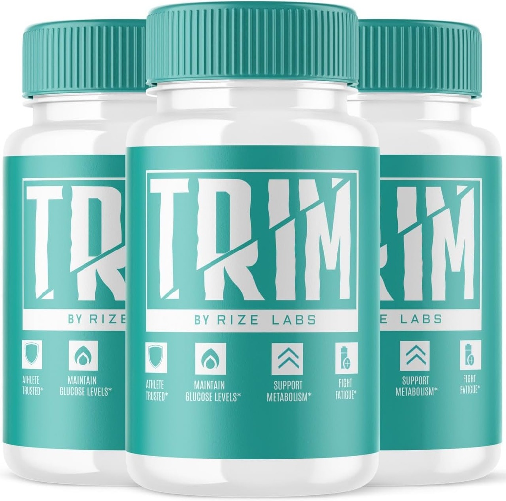 rize labs Trim Supplement, Capsules for Advanced Weight Loss, Pills Curated to Push Through The Cutting and Sculpting Phase a Sculpted Physique - Pack of 3(180 Capsules)