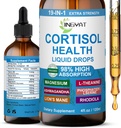 Cortisol Supplements for Women - Cortisol Support Liquid Drops for Hormone Balance,Mood,Focus - Liquid Cortisol Health w/Magnesium,L-Theanine,Ashwagandha,Omega-3 - Non-GMO,2 Month Supply