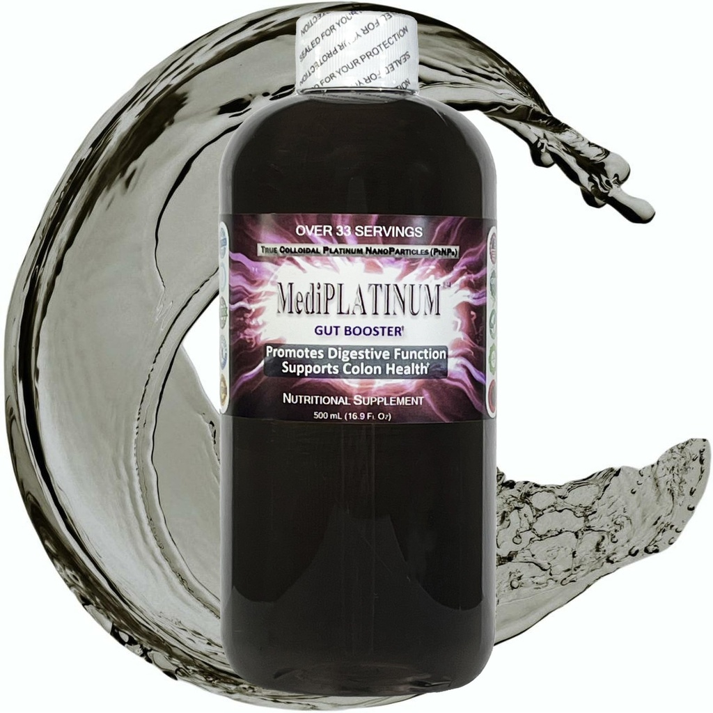 MediPLATINUM の腸のブスターの実質のコロイド プラチナ PtNP の栄養物の補足-明確な BPA の 500 の mL (16.9 の Fl Oz) のプラスチックびん