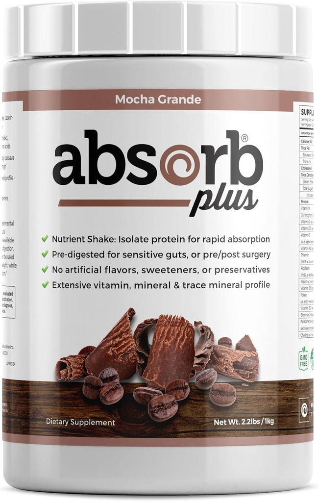 Isolate Protein - Diet Supplement for Improved Gut Health, Extra Nutritional Support, Non-GMO, Gluten-Free, Lactose-Free, Casein-Free (2.2 Lbs, Mocha Grande)
