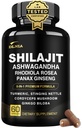 8-in-1 シラジット男性と女性のためのアシュワガンダヒマラヤンオーガニックサプリメントとRhodiola rosea、Ginseng、ターメリック、キノコ、免疫サポート、エネルギー、カルム、フォーカス、クラリティ、睡眠、コルチゾール