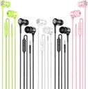 iPad、ラップトップ、MP3、人間の特徴をもつSmartphone、適合すべての3.5mmのジャック装置と互換性がある重低音が付いているマイクロフォン5のパックが付いているワイヤーで縛られたイヤフォン、