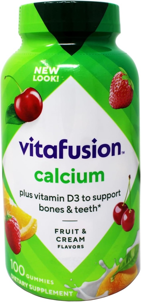 Vitafusion Calcium Adult Gummy Vitamins, 100 Gummy Vitamins