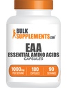 BulkSupplements.comエッセンシャルアミノ酸カプセル(EAA) - アミノ酸サプリメント - EAAアミノ酸 - EAAカプセル - 1000 mgのサービング - 90日の供給(180ゼラチンカプセル)