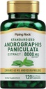 Piping Rock Andrographis Paniculata Extract | 8000 mg | 120 Capsules | Standardized Herbal Supplement | Non-GMO, Gluten Free