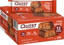 Quest Nutrition Crispy Chocolate Caramel Pecan Hero Protein Bar, 15g Protein, 1g Sugar, 3g Net Carb, グルテンフリープロテインスナック, Keto Friendly, 12カウント