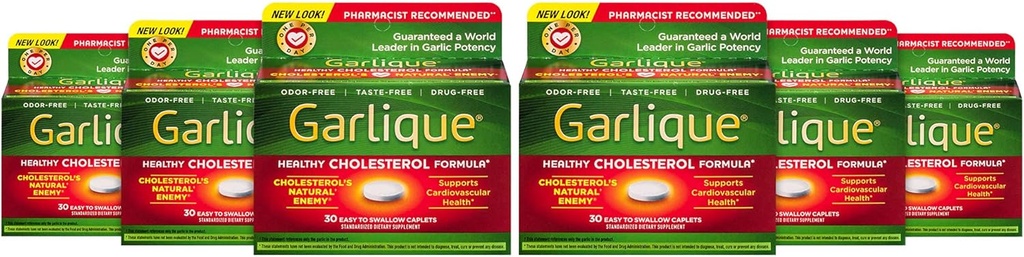 アリシンの5000のmcgのGarliqueの健康なコレステロールの方式、60の Enteric上塗を施してあるカプレット(6のパック)