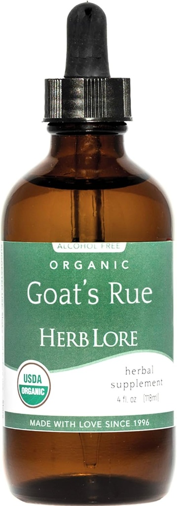 Herb LoreオーガニックGoats Rue Tincture - BreastfeedingのためのLactationサプリメント - Breastmilk生産サポートにより、Brast Milk Supply(4 fl oz)を増加