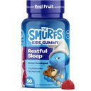 キッズ向けSmurfs 1mg メラトニングミー チャモミール&レモンバーム 休眠年齢3+ | ノンハビット成形 | シュムフベリーの実フルーツで作製 | 医師開発 | 50 ベジタリアンガミー