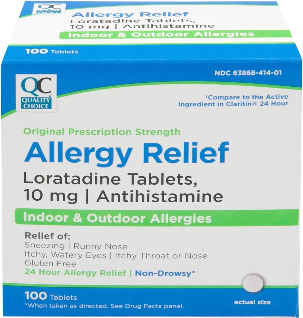 質の選択 24 時間アレルギー薬、屋内及び屋外のアレルギー、Loratadine 10mgのAntihistamineのための非眠気の救助のためのアレルギーの薬、Loratadine及び水目の100の計算