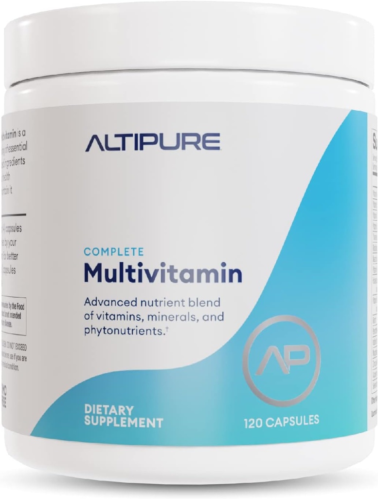 ALTIPURETM完全マルチビタミン、グルテンフリー、乳液フリー、ハート、骨、目と脳の健康、免疫機能、120カプセル