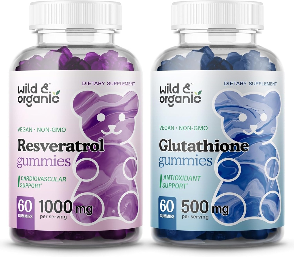 ワイルド&オーガニックレスベラトロールガミー&L-グルタチオンガミー