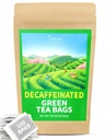TeeLux Decafの緑茶袋、純粋なDecaffeinated緑茶、極度の酸化防止剤、熱及びアイス ティーのための100の計算のティー・バッグ