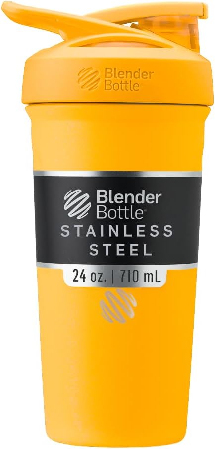 BlenderBottleのスポーツはワイヤー ウィスク、24-Ounce、マンゴーが付いているステンレス鋼のシェーカーのびんを-運動選手のための蛋白質の揺れ及び水和を、容易な混合し、飲み物を風邪、ロックできるふた保ちます