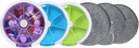 Pill Cases Weekly INVODA Pill Organizer 7 Day 3 Times Medicine Pill Dispenser Push Button Rotate Pill Planner with 7 Compartments (3PCS+Bag 3PCS)