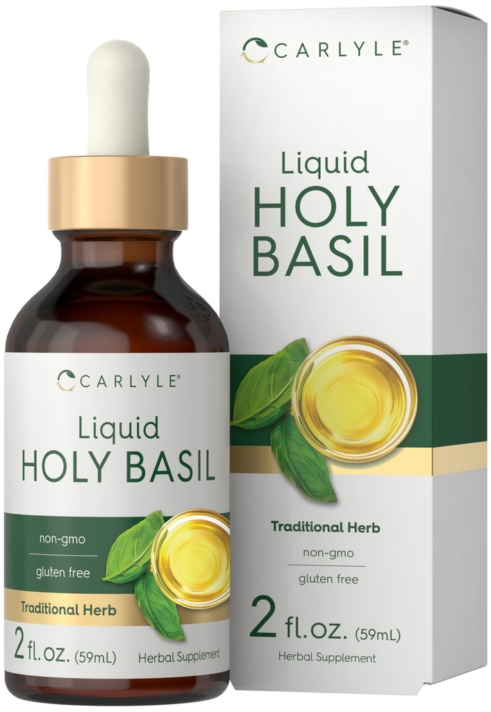 Carlyle 聖バジルのチンキ | 2 Fl Oz | 液体エキスサプリメント | トルシリーフ | ベジタリアンドロップ | GMO ノン・グルテンフリー