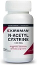 Kirkman N-Acetyl Cysteine100mg - Hypoallergenic ||NAC|100 ベジタリアンカプセル ||グルテンフリー・カゼイン|抗酸化剤|免疫システム対応