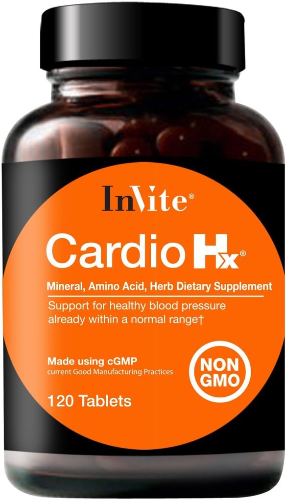 InVite Health Cardio Hx® - 循環器、心臓および心臓血管の健康のためのサポート - マグネシウム、タウリン、ホーソンベリーが含まれています - 120錠