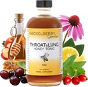 Mickelberry Gardens Throat & Lung Honey Tonic: Wellness Syrup, Natural Sore Throat Rescue, Immune Support & Cough Suppressant for 大人と子供(4oz)