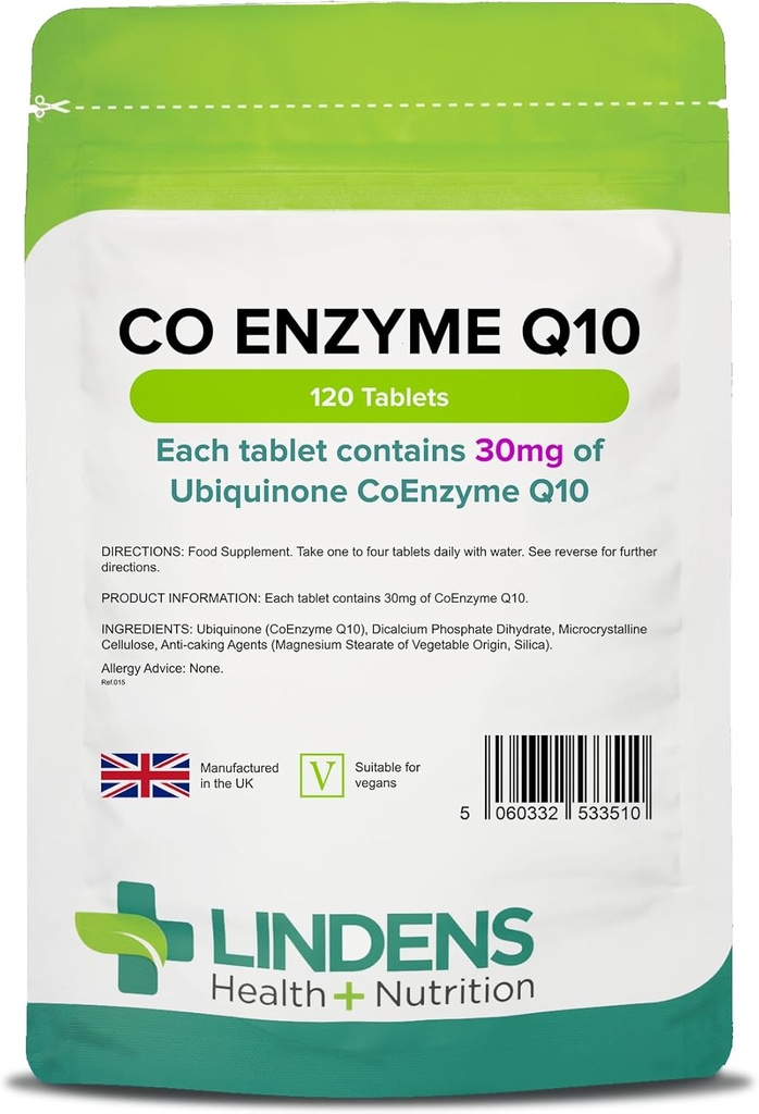 Co Enzyme Q10 30mg (Co-Q10) リンデンスによる120錠