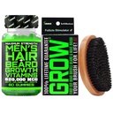 ひげの成長のキットw/ 620,000mcg 14-in-1 BIOTINのグミー/Beardの成長のビタミン及び男性のための毛の成長のビタミン+ 100%の寿命の取り替えのファースト・カットのボアの剛毛のブラシ及び人のための360の波のブラシ