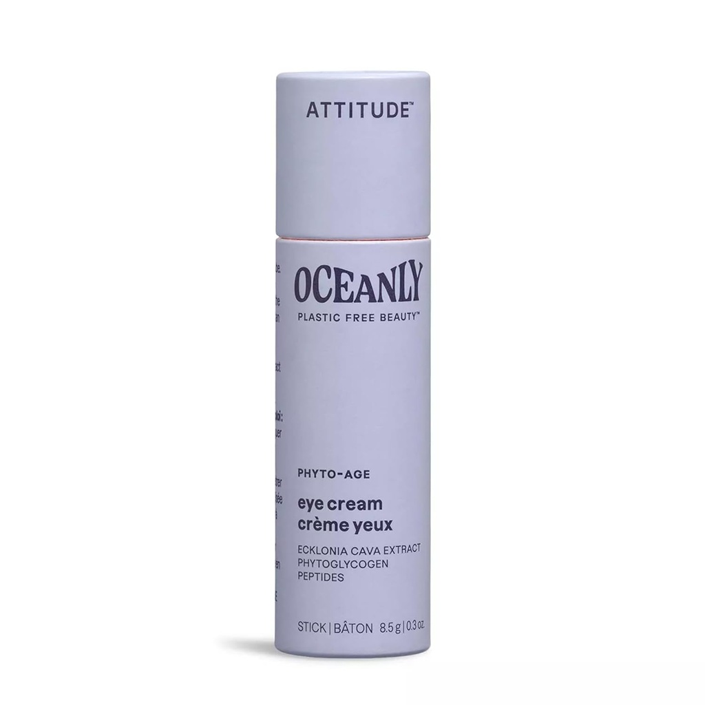 ATTITUDEのOceanlyの目のクリームの棒、EWGは、プラスチックなし、植物およびミネラル基づいた原料、完全菜食主義者および無水美プロダクト、ピュート・エイジ、Unscented、0.3 Ounceを修飾しました