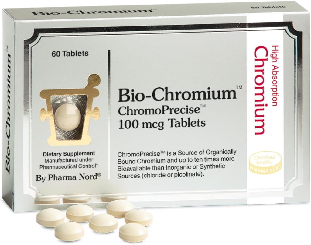 Bio-Chromium 100mcg | 10倍の吸収 | 舗装の防止のための特許を取られた方式 | ChromoPrecise 有機クロムの補足 | 医薬品規格に製造 (60)