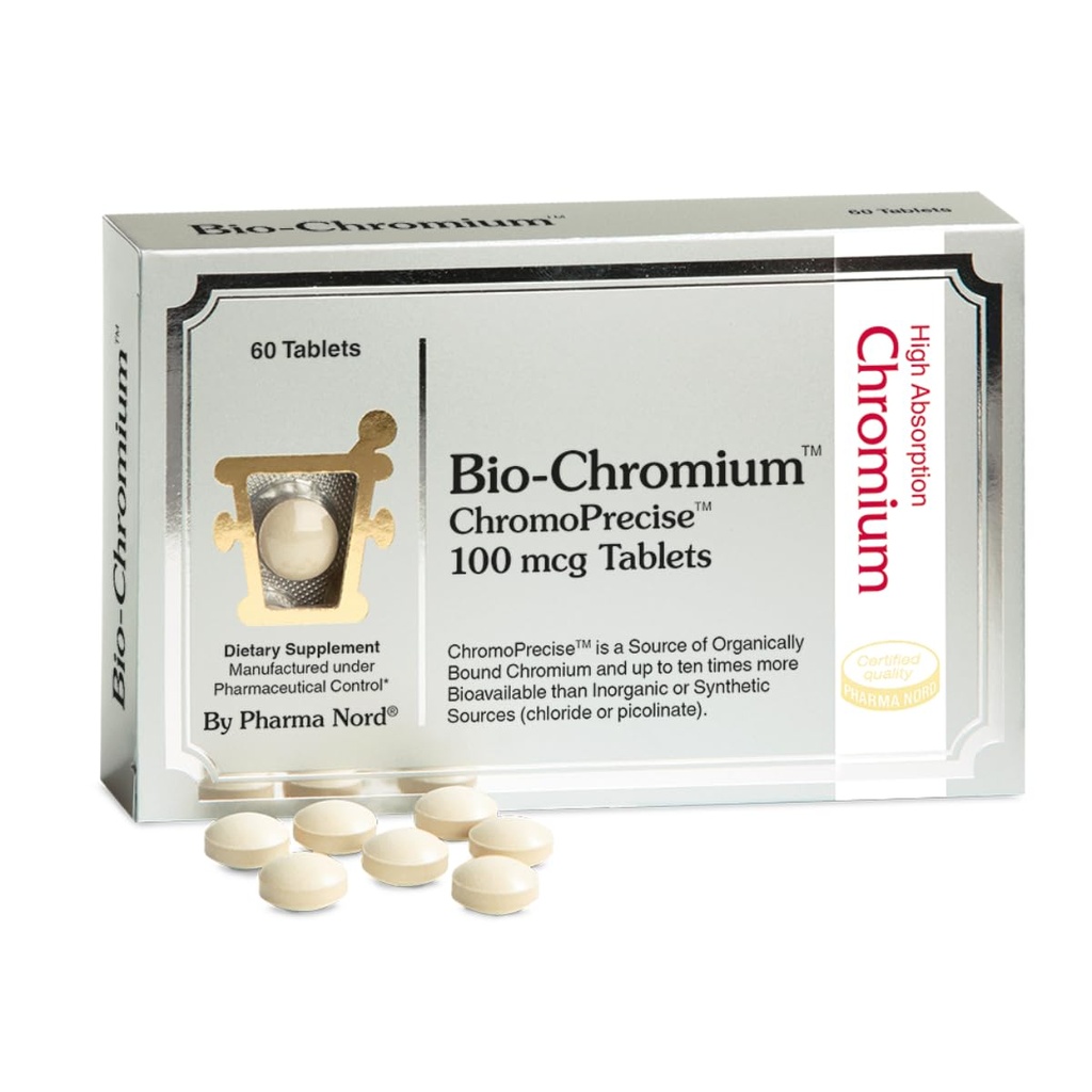 Bio-Chromium 100mcg | 10倍の吸収 | 舗装の防止のための特許を取られた方式 | ChromoPrecise 有機クロムの補足 | 医薬品規格に製造 (60)
