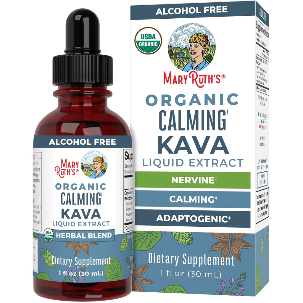 MaryRuth Organics、ハーブサプリメントドロップ、カルムネス&リラクゼーション、パック1、USDAカバルート、砂糖/グルテンフリー、サポート睡眠、カルム&ストレスリリーフ、ビーガン、非GMO、30サービング