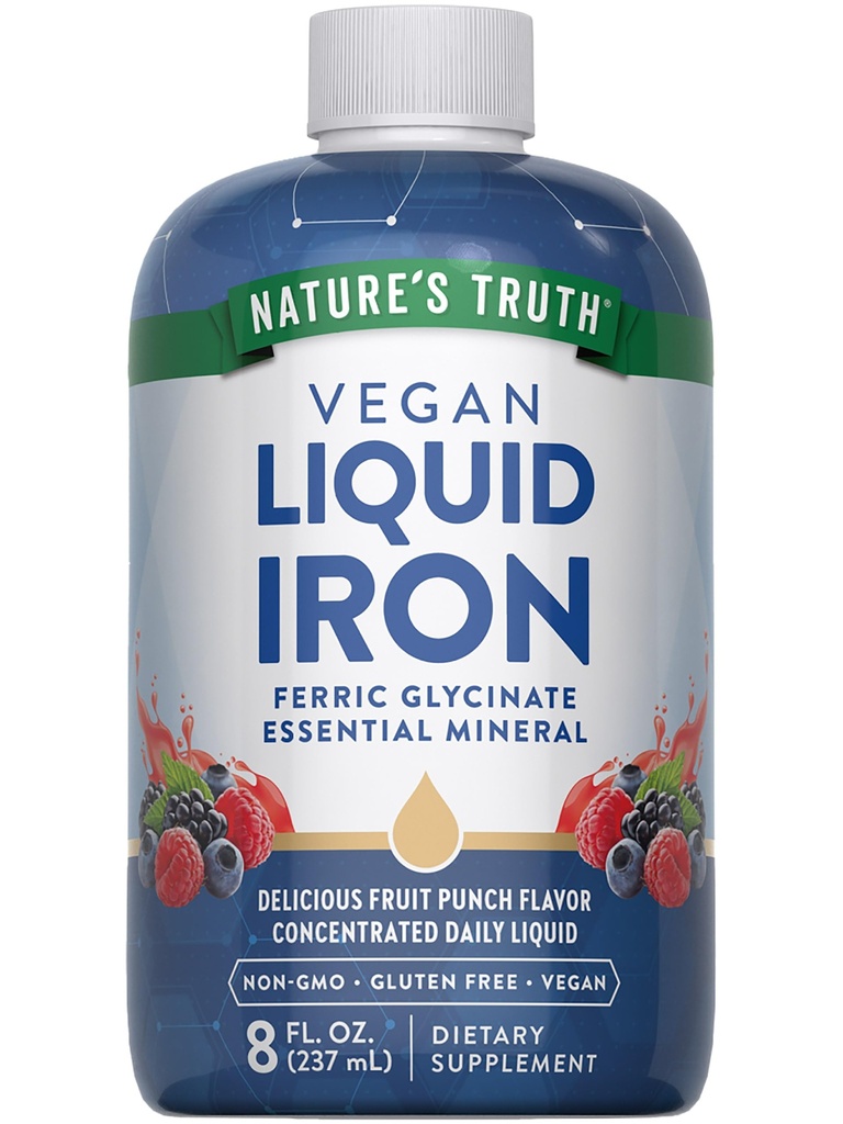 Nature's Truth Liquid Iron Drops サプリメント18mg | エッセンシャルミネラル | 完全菜食主義者、非GMO、グルテンフリー