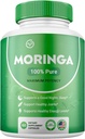 Moringa Powder Capsules - Pure Nutrient-Rich Moringa Powder - A Natural Green Antioxidant Superfood - Supports Energy, Skin Health, Gut Health+ - w/Essential Vitamins & Amino Acids(Pack of 1)