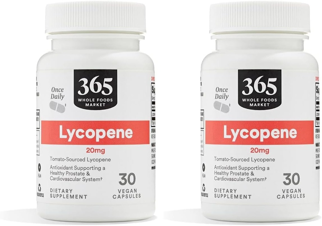 全食糧市場 365、Lycopene 20のmg、30の計算(2のパック)