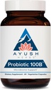 Ayush Herbs Probiotic 100B - Probiotics for Women, Probiotics for Men, Prebiotics and Probiotics for Digestive Health, Gas Relief, Gut Microbiome Balance - 60 Vegetarian Capsules (1 Count)