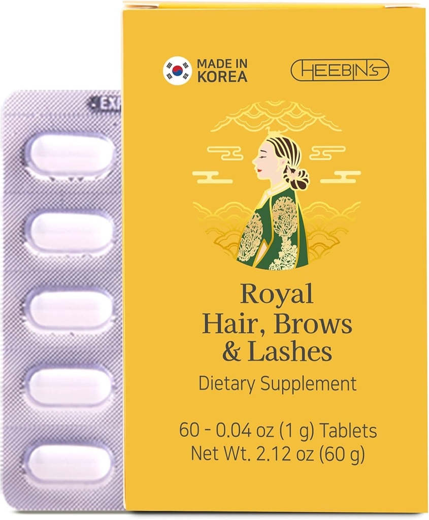 Heebinの毛の成長はBiotinと補います 4000 mcg、DHTのブロッカーおよびコラーゲン、毛損失、薄く、再生、60のタブレット、2か月の供給