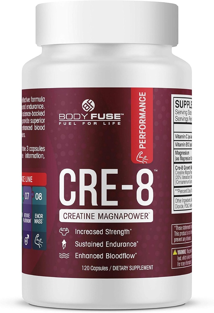 CRE-8クレアチン | 強度・持久力・回復時間 | 40 便益