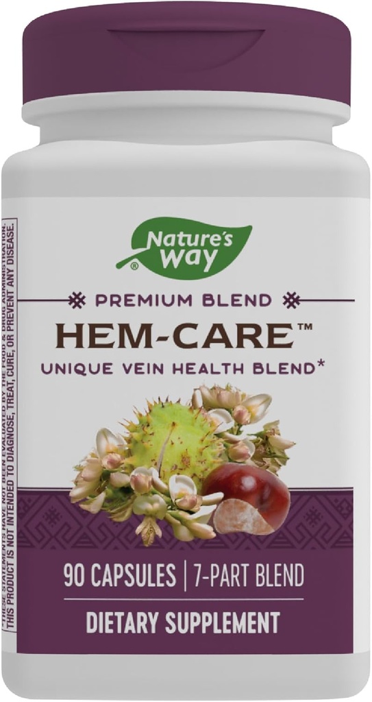 Nature's Way Premium Hem-Care、ユニークな静脈健康ブレンド*、90カプセル