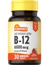 サンダンスファースト分解ビタミンB-12 | 6000mcg | 30錠 | ナチュラルベリー風味 | ベジタリアン・非GMO・グルテンフリー対応サプリメント