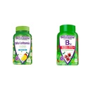 Vitafusion Melatonin 140の計算およびビタミンB12のガミーのビタミン、エネルギー代謝および神経系サポートのための90の計算のチェリーの味